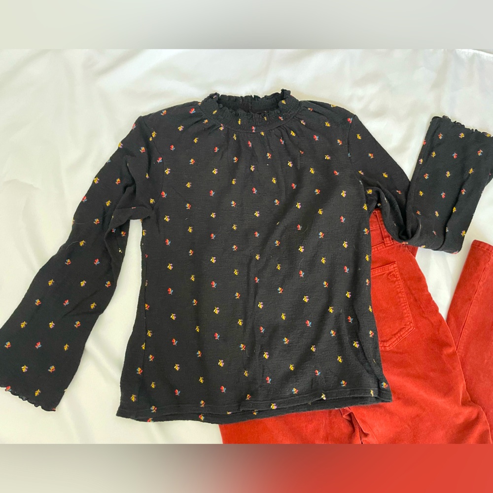 [Madewell] Long Sleeve Flower Print Blouse